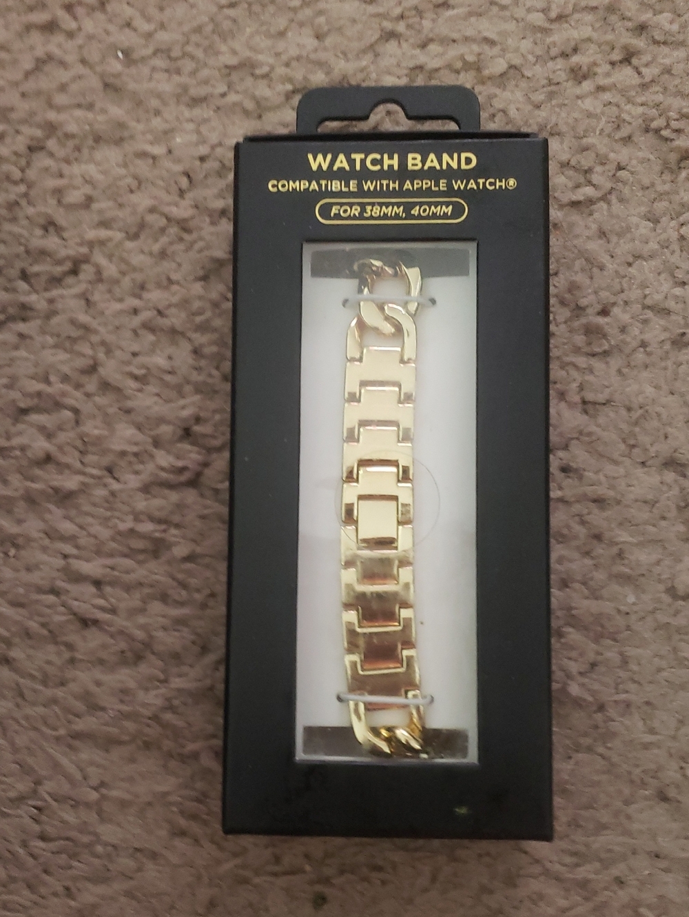Source Unknown Gold Chain-Link Watch Band for Apple Watch